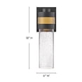 thumbnail image 3 of 82044BK-LL Lark Albie - 7W 1 LED Outdoor Medium Wall Mount Lantern-18 Inch Tall and 6 Inch Wide, 3 of 9