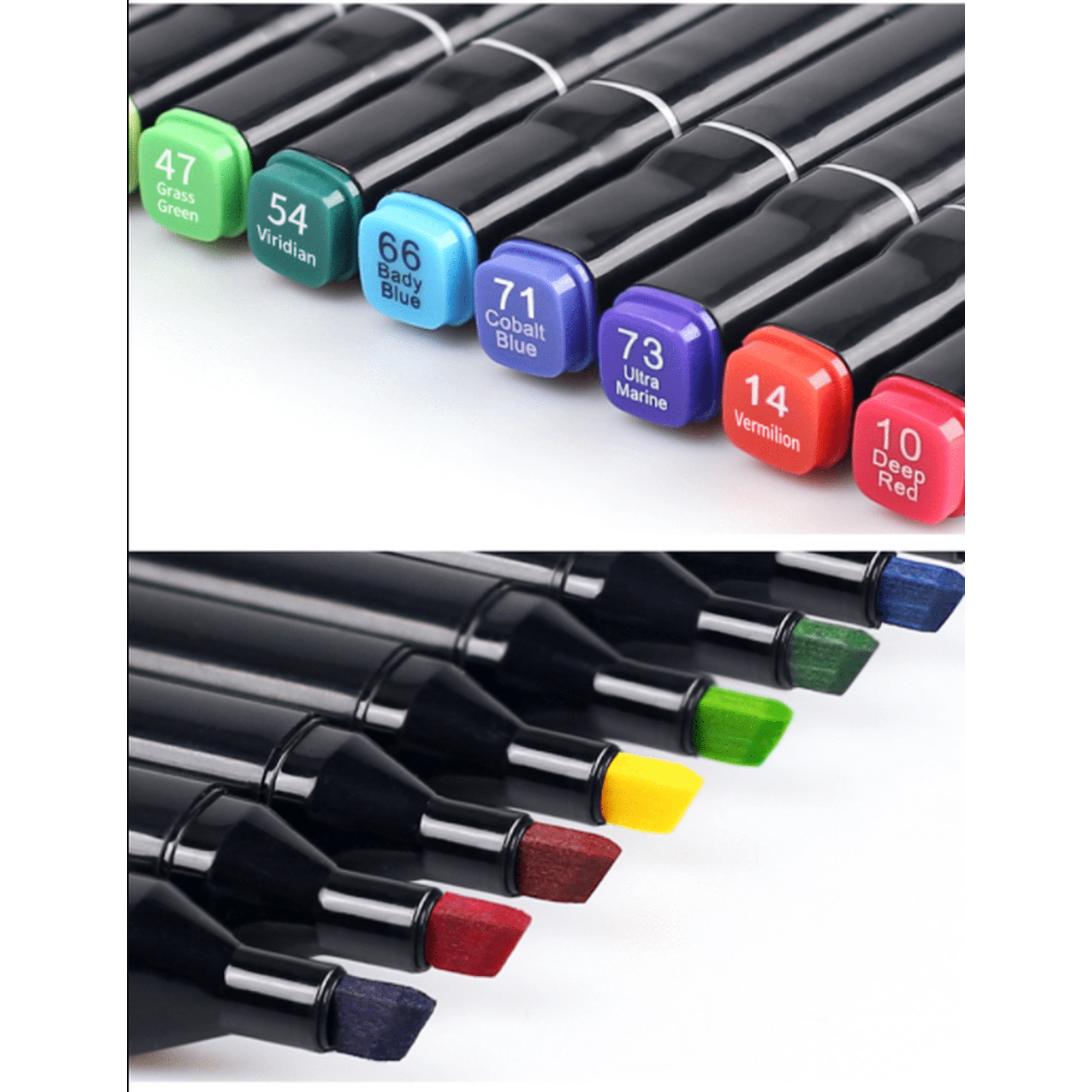 Lot De 168 Marqueurs à Alcool Double Pointe - Fine Et Large - Couleurs Vives, Mélangeables - Pour Artistes Et Adultes