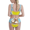 thumbnail image 3 of Picia Dog Takes a Bath in the Bathtub Women's High Waisted Bikini Scoop Neck Swimsuit Two Pieces Bathing Suit-Large, 3 of 8