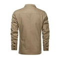 thumbnail image 4 of Fgnfyis Mens Blazer Mens Fashion Camouflage Pocket Cardigan Suit Button Sweater Jacket for Casual and Smart Wear Mens Jackets Khaki XXXXL, 4 of 6