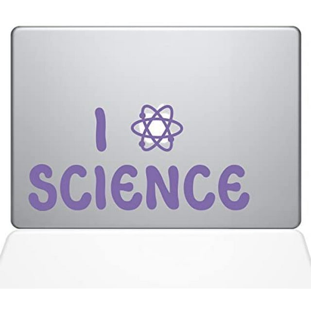 The Decal Guru I Atom Science Decal Vinyl Sticker, 13" MacBook Pro (2015 & Older Models), Lavender (1365-MAC-13P-LAV)