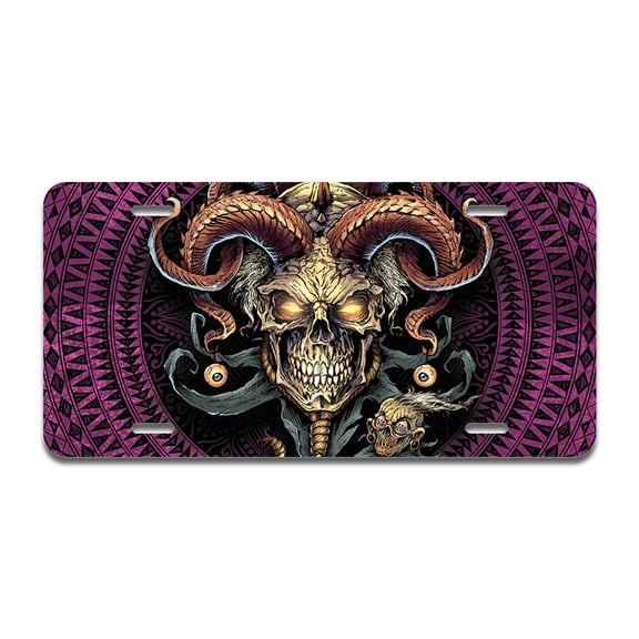 Jester Skull Aluminum License Plate| License Plate 12" X 6" Fits Any Car, Truck, SUV, RV, or Trailer | Made in The USA