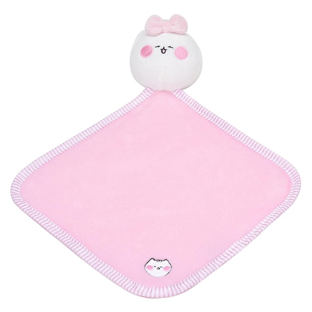 Bonita toalla de mano colgante, toallita gruesa con dibujos animados para bebés y niños Rosa