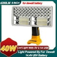 thumbnail image 1 of Luz de Trabajo LED de 40W 4200LM para Dewalt Batería de 20v, Linternas de Mano Reflector Reflectores para Hombre para Reparación de Autos, Acampar, Emergencia, 1 of 8