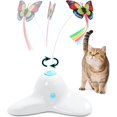thumbnail image 1 of Jinsinto Jouet Interactif Intérieur pour Chat avec Papillon Rotatif à 360° (Blanc), 1 of 5