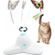 thumbnail image 1 of Juguete interactivo para gatos de interior blanco con mariposa giratoria de 360°, 1 of 5