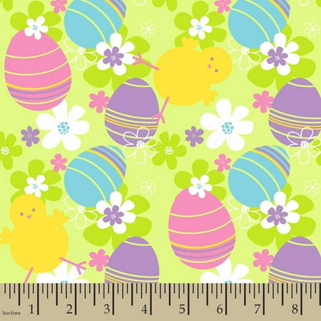 Easter Chicks, Cotton, Multi Bright, 43/44" Wide Fabric by the Yard