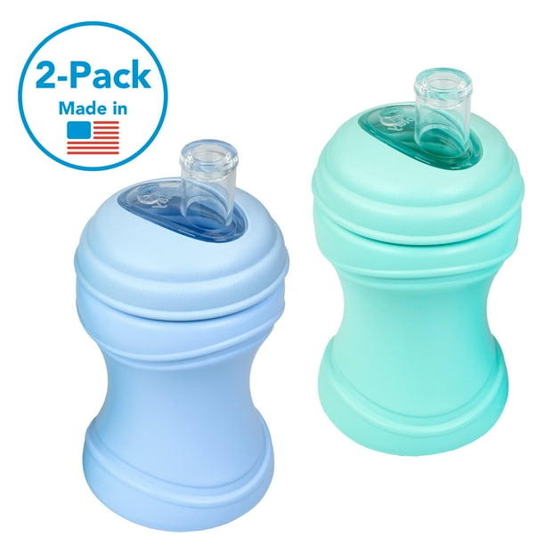 RePlay Baby Sippy Cups for Toddlers 2pk Soft Spout Sippy Cup Ice Blue