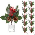 thumbnail image 4 of Pinos navideños Boao, 12 unidades, 28 cm, con frutos rojos, 4 of 6