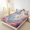 thumbnail image 4 of Castle Fairy Kids Teens Pink Axolotl Twin Sheet Sets 3pcs,Cartoon Sea Salamander Twin Fitted Sheet Microfiber,Kawaii Animal Breathable Flat Sheet,Ultra Soft Home Decor, 4 of 7