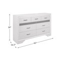 thumbnail image 6 of Pemberly Row 9 Drawers Contemporary Wood Dresser in White and Silver Glitter, 6 of 6