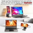 thumbnail image 3 of Portable Monitor with Keyboard,14inch 1080P FHD Lapdock Compatible with Raspberry Pi/Mini PC/Phone/PC/Game Console,CrowView Note Built-in Battery(Full Feature TypeC & HDMI Cable Included), 3 of 5