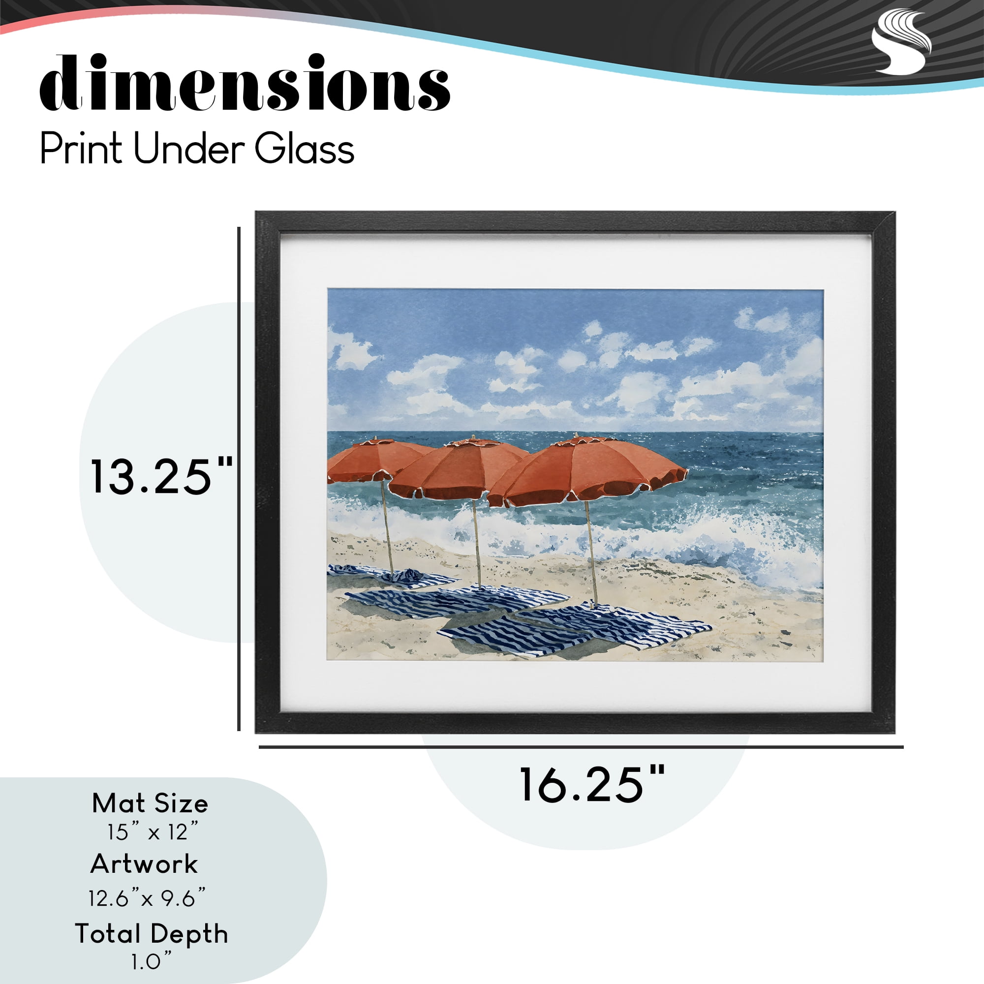 Stupell Industries Shade From The Sun Black Framed Print Under Glass, design by Franklyn Gregory