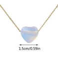 Mengzhiii Natural Stone Love Pendant Heart Energy Stone Necklace