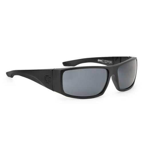 Spy Optic Cooper XL Sunglasses, Matte Black Frame, Grey Lens 