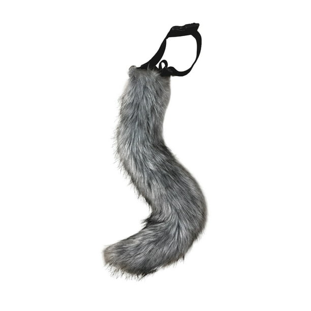 Colgante de cola de animal 3D para Halloween, con pompones y soporte para mujer, cola peluda de moda, 50 cm, cola de peluche para Halloween