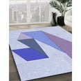 thumbnail image 3 of Ahgly Company Machine Washable Indoor Rectangle Transitional Heavenly Blue Area Rugs, 7' x 9', 3 of 7