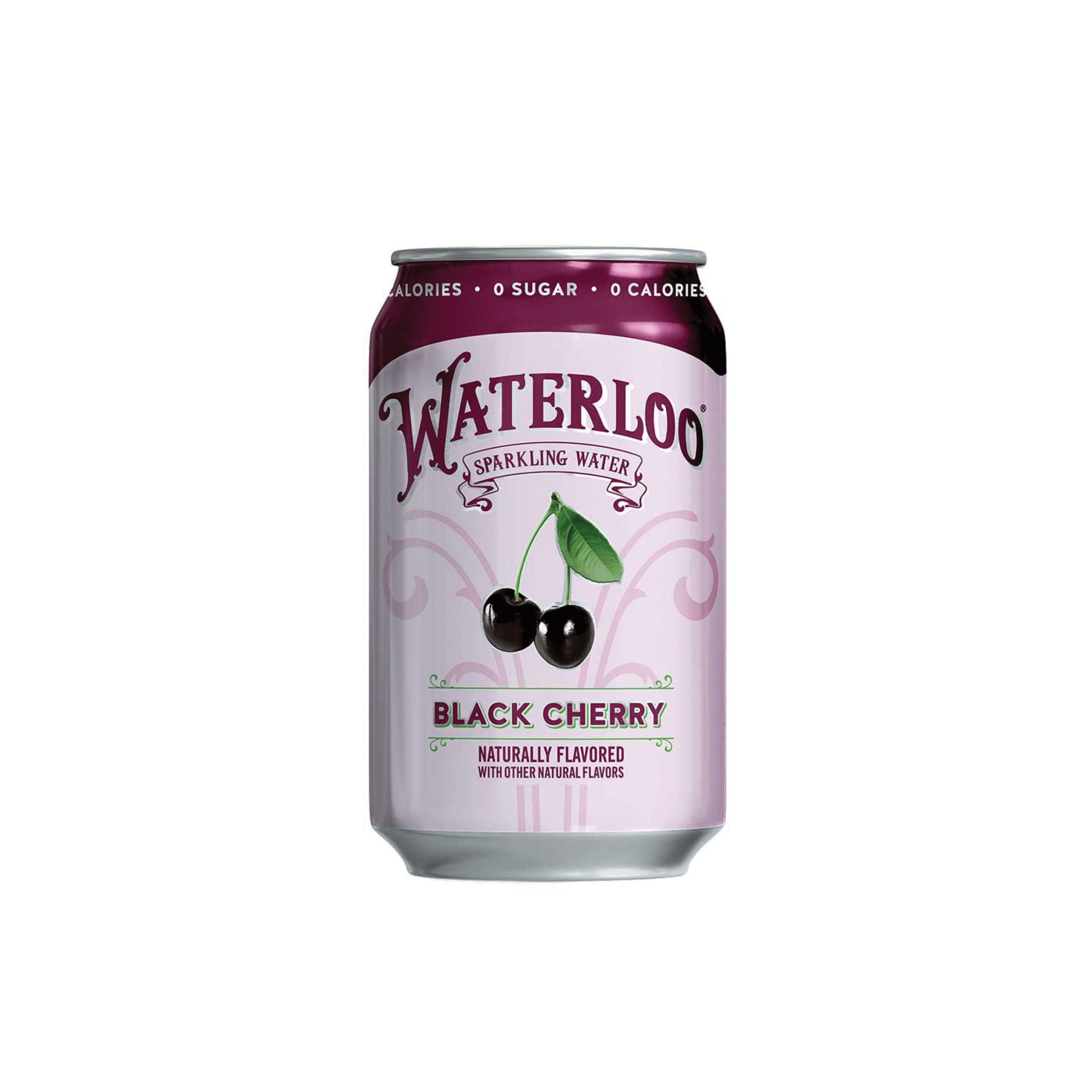 Waterloo Sparkling Water Variety Pack, Black Cherry, Lemon-Lime, Summer Berry 12 fl oz Cans, (6 Pack)