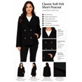 thumbnail image 5 of Women's Classic Soft Felt Short Peacoat Long Sleeve Solid Coat, 5 of 6