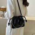 thumbnail image 3 of Bolso de cubo sencillo para mujer, bolso de hombro con cordón de moda, bolso de mensajero retro informal, 3 of 6