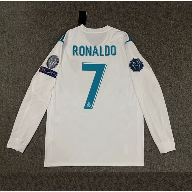 2017/2018 Real Madrid Jersey-Jersey Retro Final Kyiv manga corta y larga para Ronaldo Gao Jiahui unisex