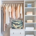 thumbnail image 4 of Yayeee Collapsible Cube Storage Bin with Lid Fabric Closet Decorative Basket with Handles, Beige Floating Whale, 4 of 7
