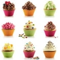 thumbnail image 3 of Reusable Silicone Non-Stick Baking Cups Cake Molds Kitchen Accessories DIY Cake Making Tools - Set of 10 (Rose Red), 3 of 5