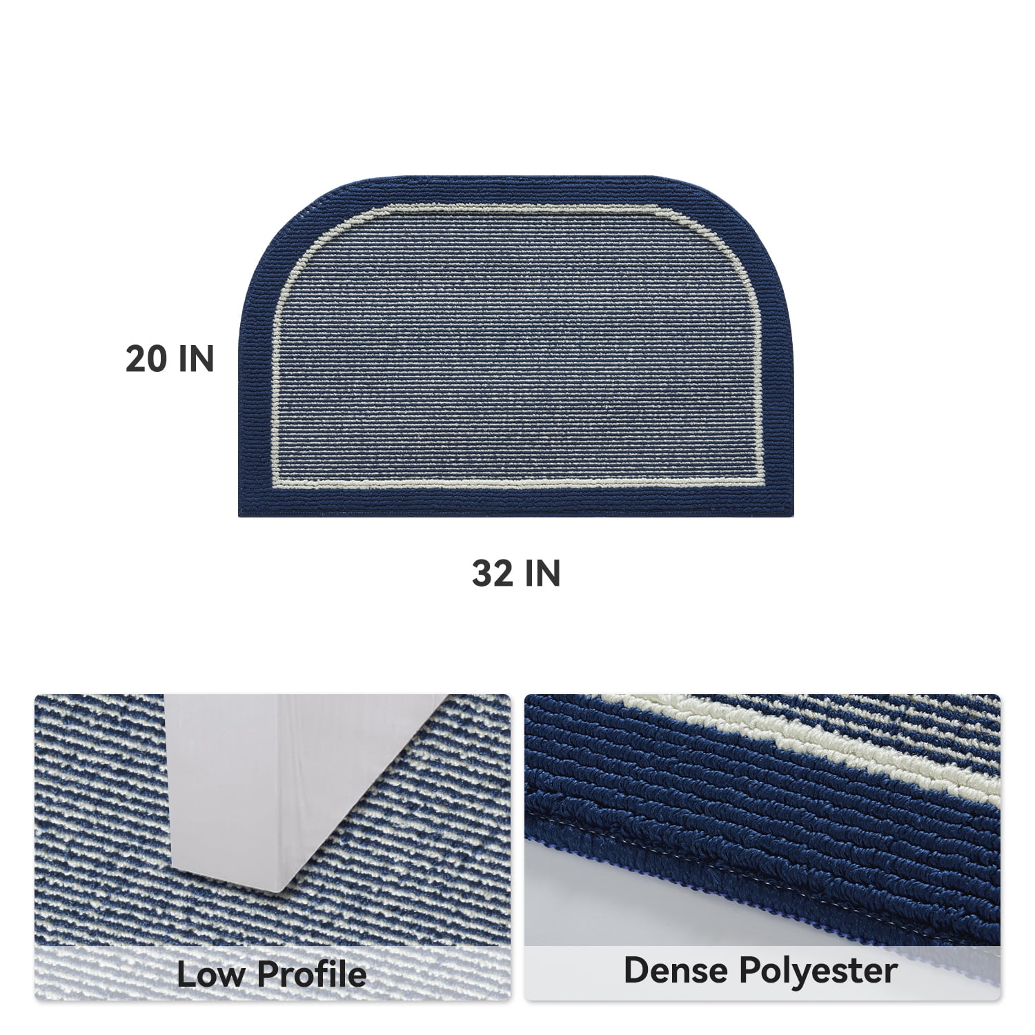 SIXHOME Door Mat Welcome Mat 20"x32" Non-Slip Front Door Mat Absorbent Low Profile Dirt Trapper Indoor Door Mat Ouside Entryway Rug Soft Machine Washable Floor Mat Blue