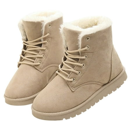 

Fluffy Snow Boots Thick Fleece Lined Warm Women Winter Ankle Boots New