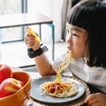 thumbnail image 3 of Easy Grip Handles Stainless Steel Fork and Spoon Set, Food Grade Safety Standards Promotes Independence for Self-Feeding Training Utensils for Toddlers, 3 of 5