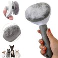 thumbnail image 2 of Pet Hair Remover Dog Brush Cat Comb Animal Grooming Tools Dogs Accessories Cat Supplies Stainless Steel Beauty Massage Comb ShopWise Round, 2 of 9