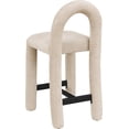 thumbnail image 6 of Meridian Furniture Amari Beige Chenille Fabric Stool, 6 of 9