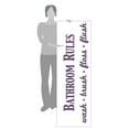 thumbnail image 3 of Bathroom Rules Wash Brush Floss Flush Quote Saying Wall Decal Sticker, 3 of 4