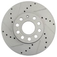 thumbnail image 4 of Geelife Brake Rotor Drilled Slotted Coated Front for VW Audi, 4 of 9