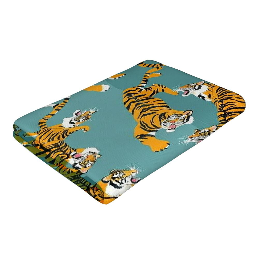 PHYHOO Cute Cartoon Tiger Beach Towel,Sand Free Microfiber Beach Blanket, Quick Dry Absorbent Bath Towels for Swimming Pool, Camping, Picnic, Yoga Gym Sports 30x60in