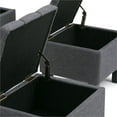 thumbnail image 4 of Atlin Designs Ottomane de Rangement 3 Pcs, Gris, 4 of 6