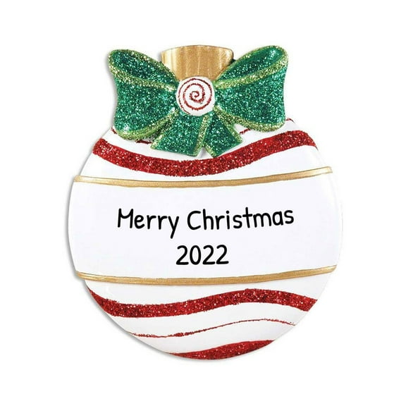 Ornaments by Elves Personalized CurvyLines Christmas Ball Ornaments Xmas Decorations 2024 .25lbs