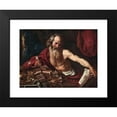 thumbnail image 2 of Joost Van de Hamme 24x19 Black Modern Framed Museum Art Print Titled - Saint Jerome, 2 of 5