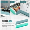 thumbnail image 3 of Silicone Sink Splash Guard, 2025 New Silicone Sink Water Retaining Board for Kitchen, Portable Water Retaining Strip Reusable Water Splash Guard for Bathroom Countertop (Beige19.3*3.35*1.97), 3 of 10