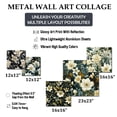 thumbnail image 4 of Designart "Moody Shadowed Serenade I" Floral Wall Art Set Of 5 - Black Cottage Office Room Metal Wall Art Set, 4 of 6