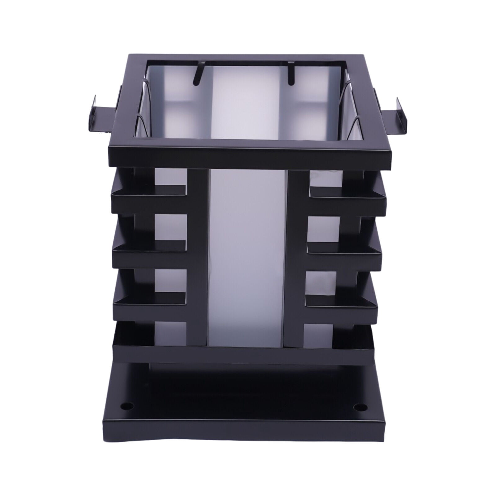 Miumaeov Outdoor Post Light Retro Frosted Exterior Pillar Lights Warm Light for Garden Patio Pathway Gate Black