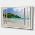 thumbnail image 3 of Designart Open Window to Calm Seashore Canvas Wall Art, 3 of 4