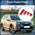 thumbnail image 2 of Unique Bargains 4 Pcs Manual Transmission Foot Pedal Pads Foot Accelerator Pedal Covers for Subaru Forester 2006-2018 Stainless Steel Red, 2 of 6