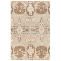 SAFAVIEH Wyndham Kensington Distressed Wool Area Rug, Natural/Multi, 4' x 6'