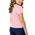 thumbnail image 5 of Kinrui Girls Peter Pan Collar T-Shirt Puff Short Sleeve Summer Tops Back to School Cute Tees 0-9 Years, 5 of 9