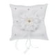 thumbnail image 2 of Almohadilla de de Satinado con Cinta con Perlas Artificiales Blanco Decoración de Cama de Sunnimix Almohada de anillo, 2 of 8