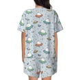 thumbnail image 3 of Bixox Women's Spaceship Printed Pajama Set 2 Piece Lounge Set Top and Shorts Soft Pajamas, Shorts with Pockets, 3 of 7
