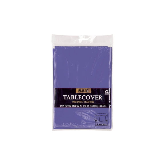Amscan 84" Plastic Round Tablecover 9/Pack Purple (77018.106)