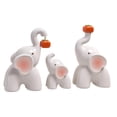 thumbnail image 3 of Estatuas de elefantes de resina Gloria decorativas para bodas caqui 3 piezas, 3 of 9