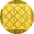 thumbnail image 1 of Ahgly Company Indoor Round Solid Yellow Modern Area Rugs, 5' Round, 1 of 4